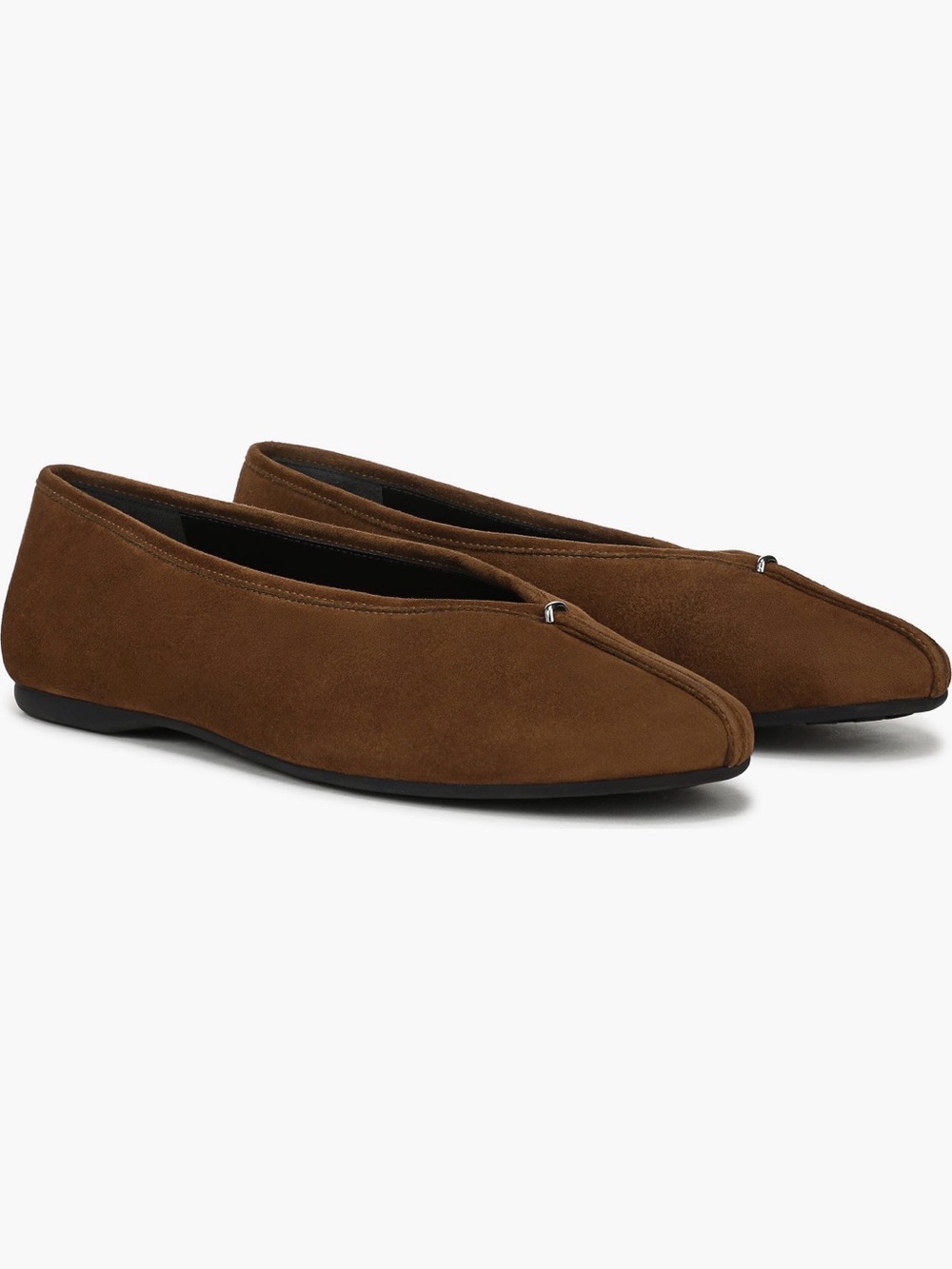 Vince Ori Ballerina Flats - chill brown
